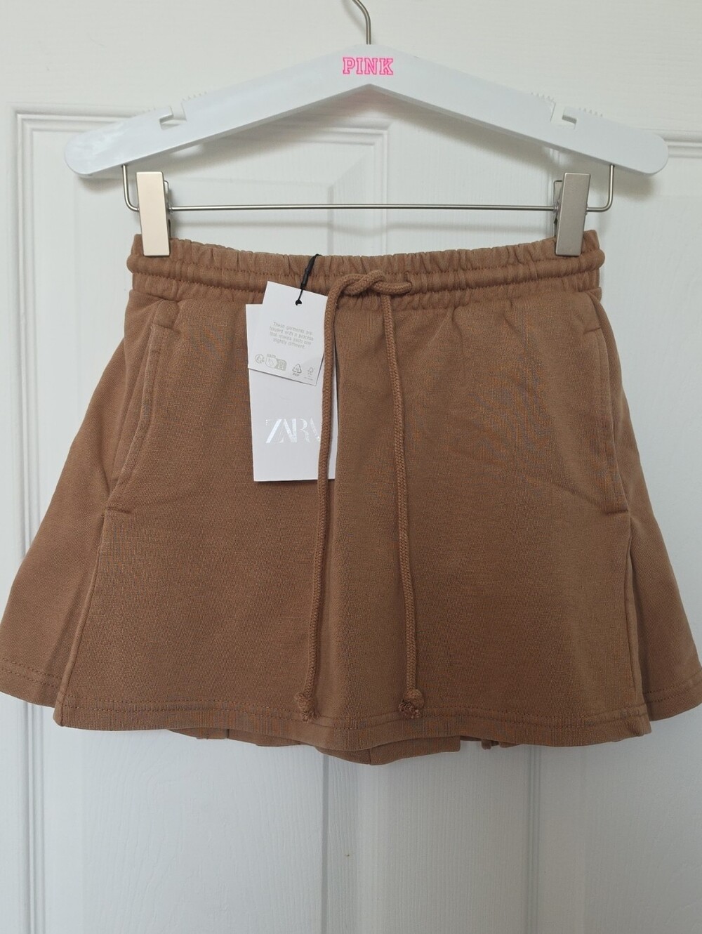 Zara Tan Drawstring Circle Skirt